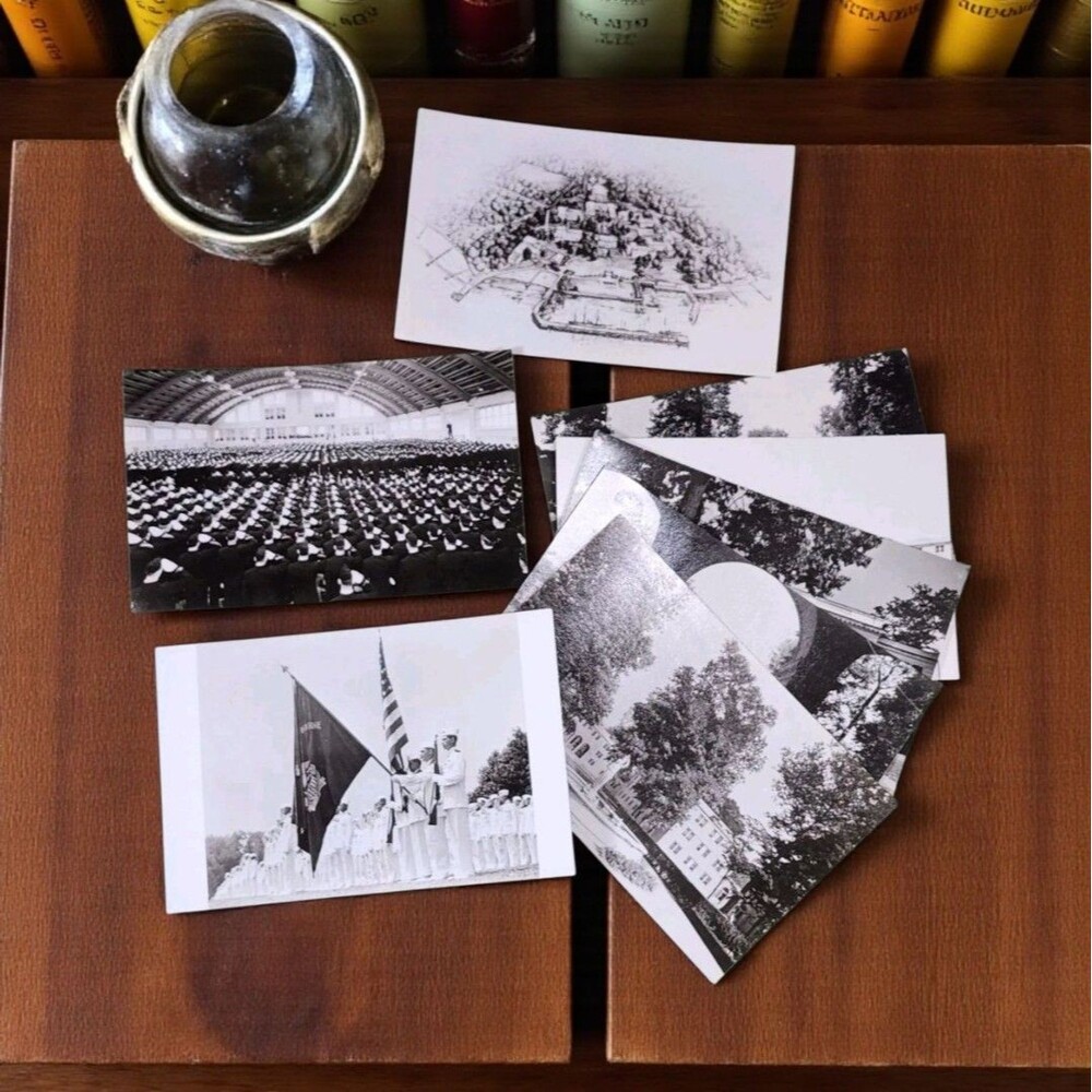 Set 9 Vintage US Merchant Marine Academy NY Postcards B&W Unused Patriotic